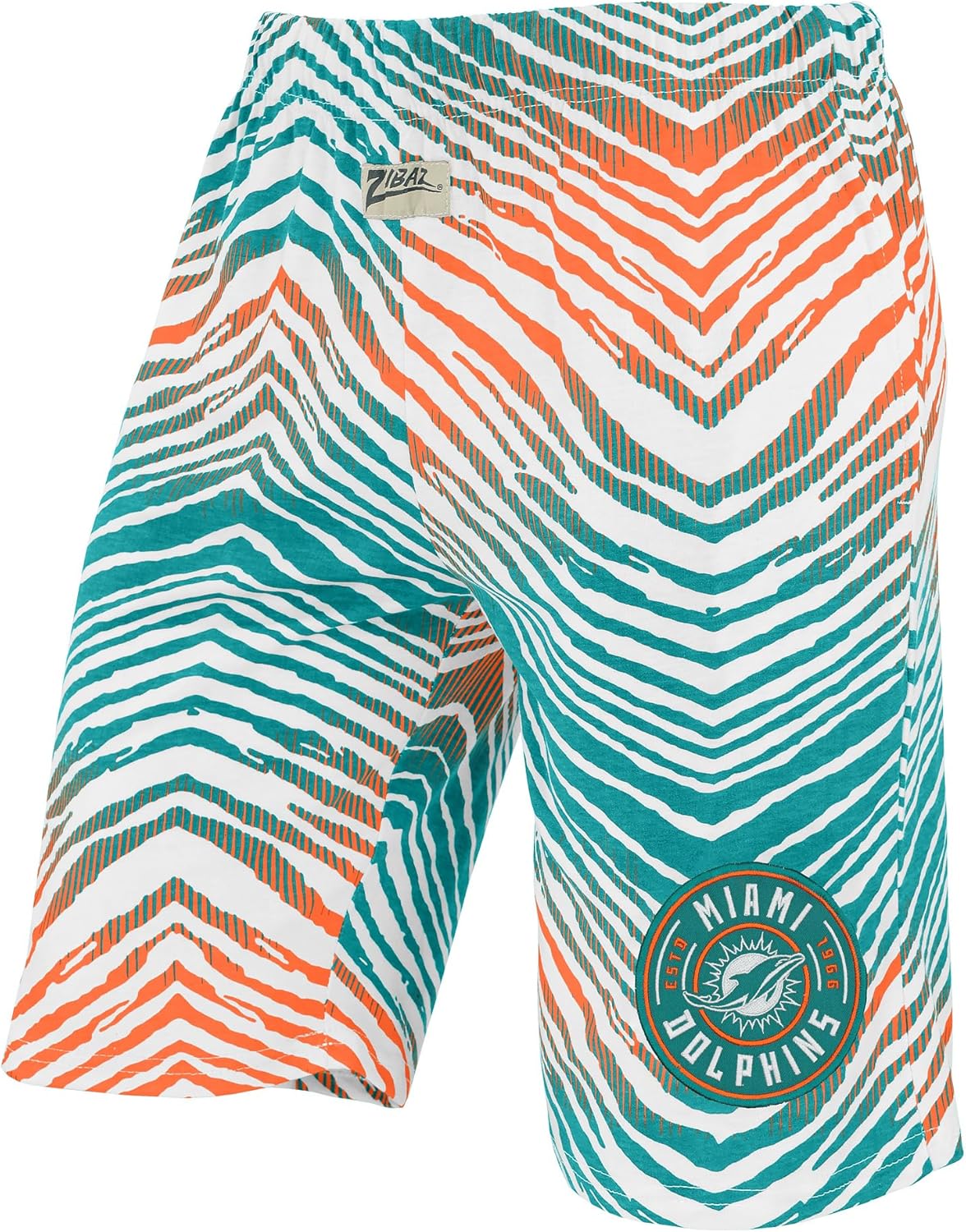 Zubaz NFL Adult Unisex Z88 Zebra Shorts for Casual Wear