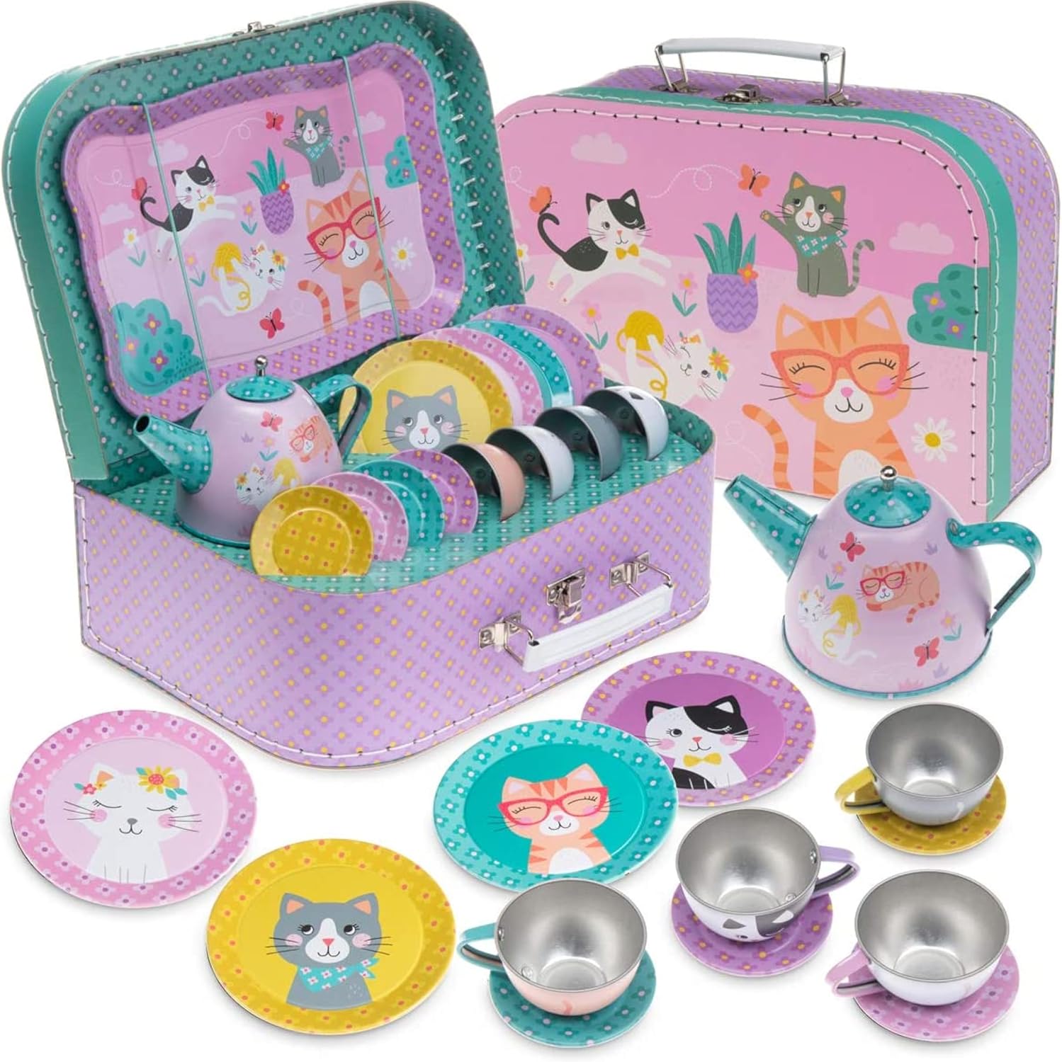 Jewelkeeper Toddler Toys Tea Set for Little Girls - 15 Pcs