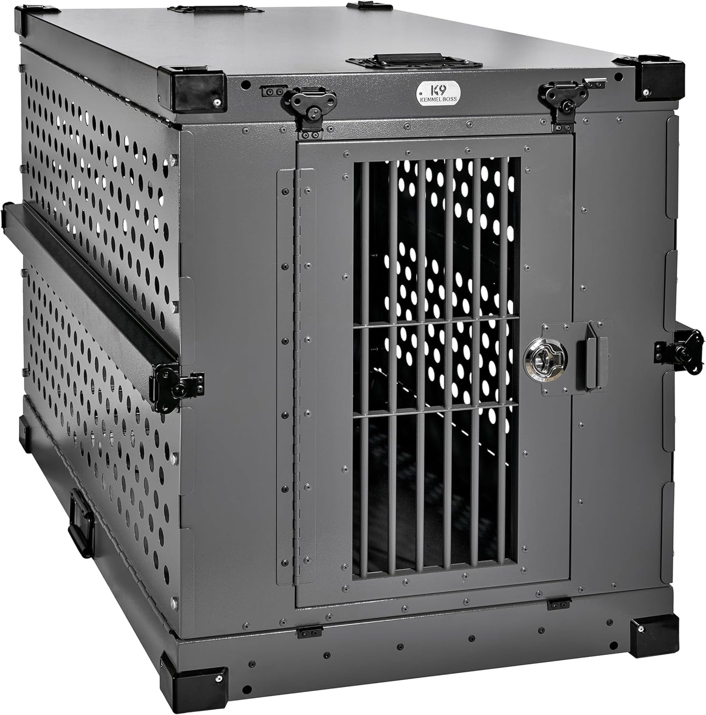 Heavy Duty Collapsible Aluminum Dog Crate for Safe Travel