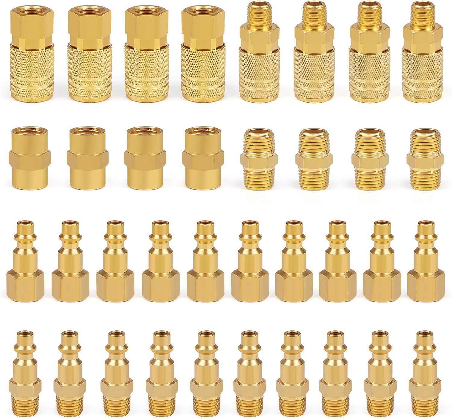 Milosline 36pc Brass Air Coupling Set - Faster Air Tool Connections