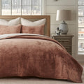 EVERGRACE Velvet Quilt Set Queen Size - Lightweight All-Season Comfort