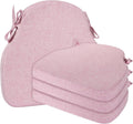 4 Pack Dusty Pink Winsor Chair Cushions for Dining Comfort