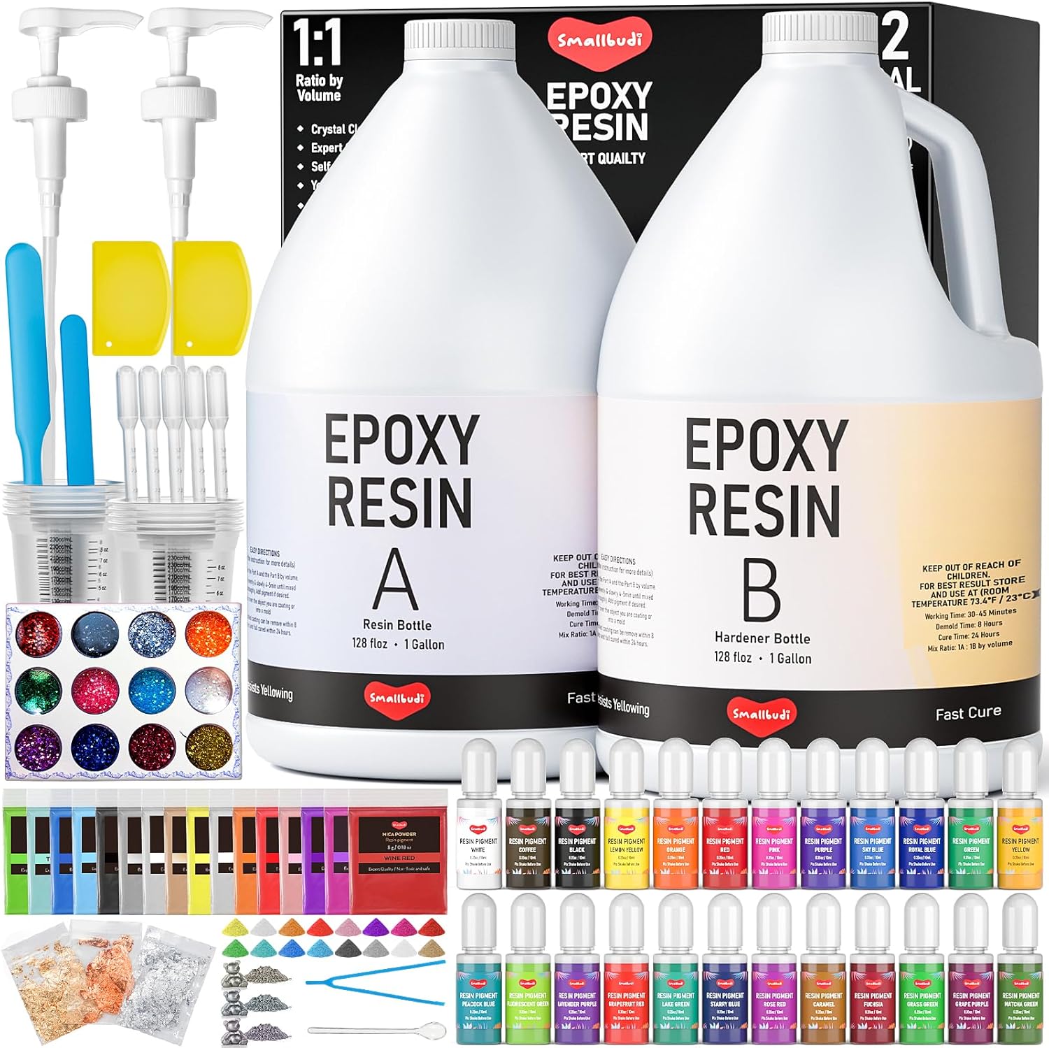 Smallbudi 2 Gallon Epoxy Resin Kit for DIY Art and Crafts