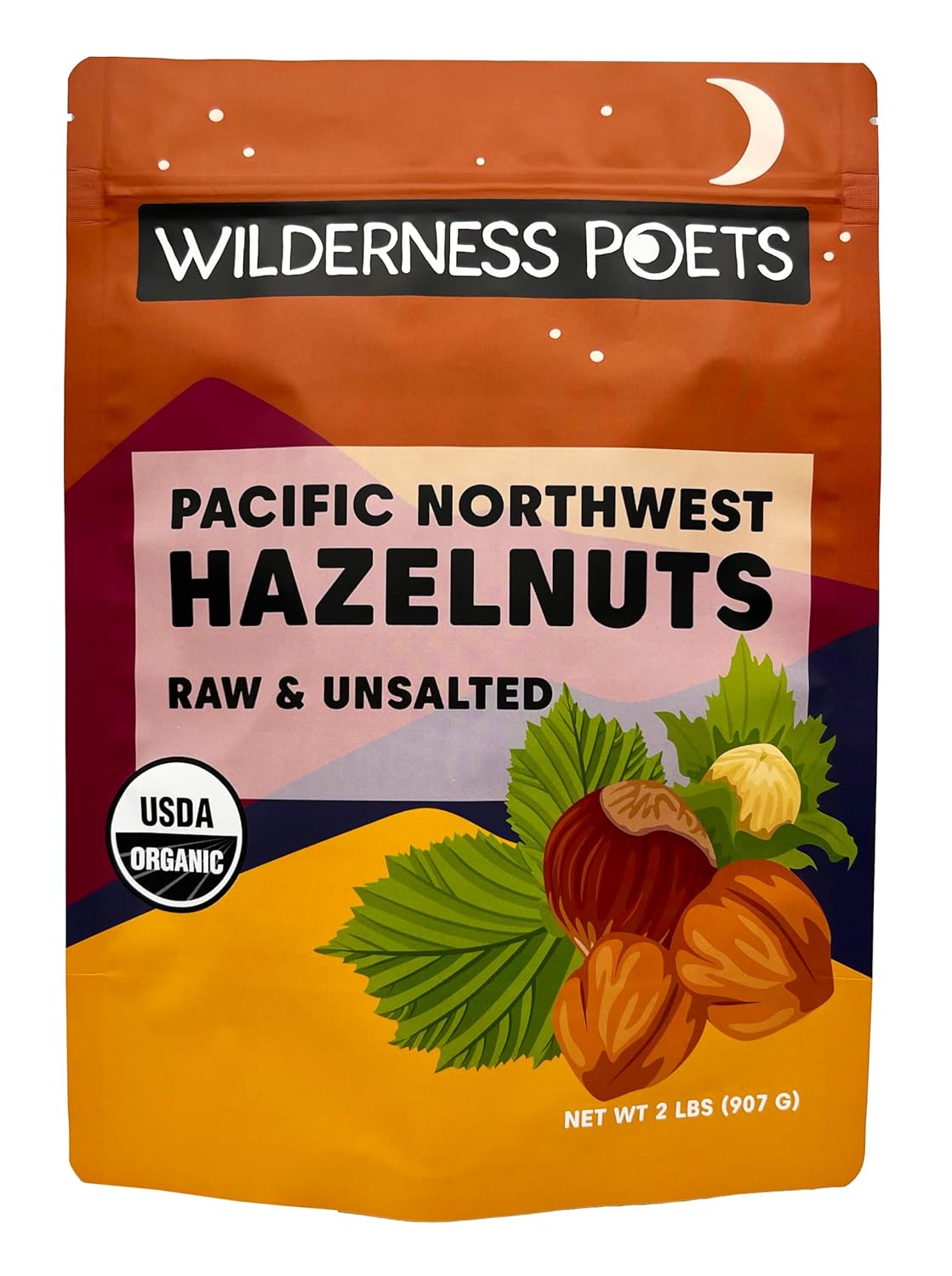 Organic Raw Whole Hazelnuts from Pacific Northwest - 32 Ounce