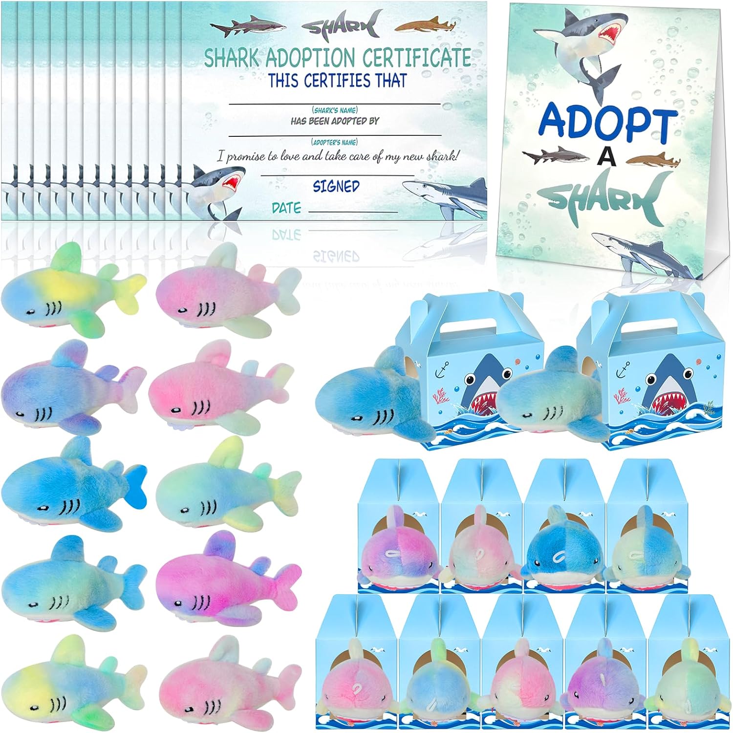 37 Pcs Adopt A Shark Party Favors for Ocean Animal Theme