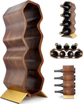 Gusto Nostro Wood Wine Rack 7 Bottle Countertop - Dual Orientation