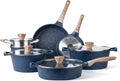 Country Kitchen Non-Stick Cast Aluminum Cookware Set - Durable 11 Pc