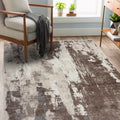 LUXE WEAVERS Euston Collection 7681 Brown 9x12 Area Rug - Distressed