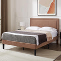 VECELO Queen Bed Frame with Adjustable Upholstered Headboard - Velvet