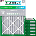 Filterbuy 20x24x2 Air Filter MERV 8 for Dust & Allergies