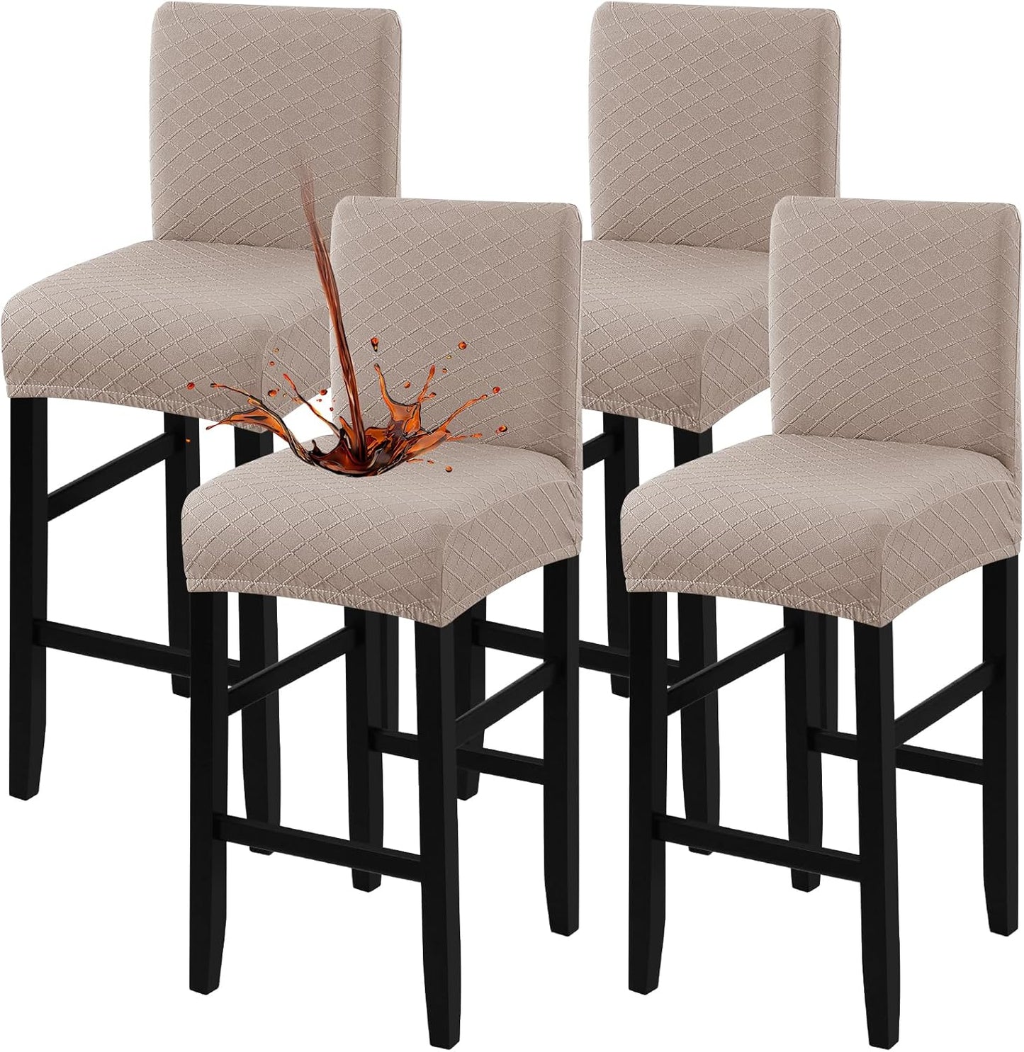 Waterproof Bar Stool Covers 4 PCS for Stylish Protection