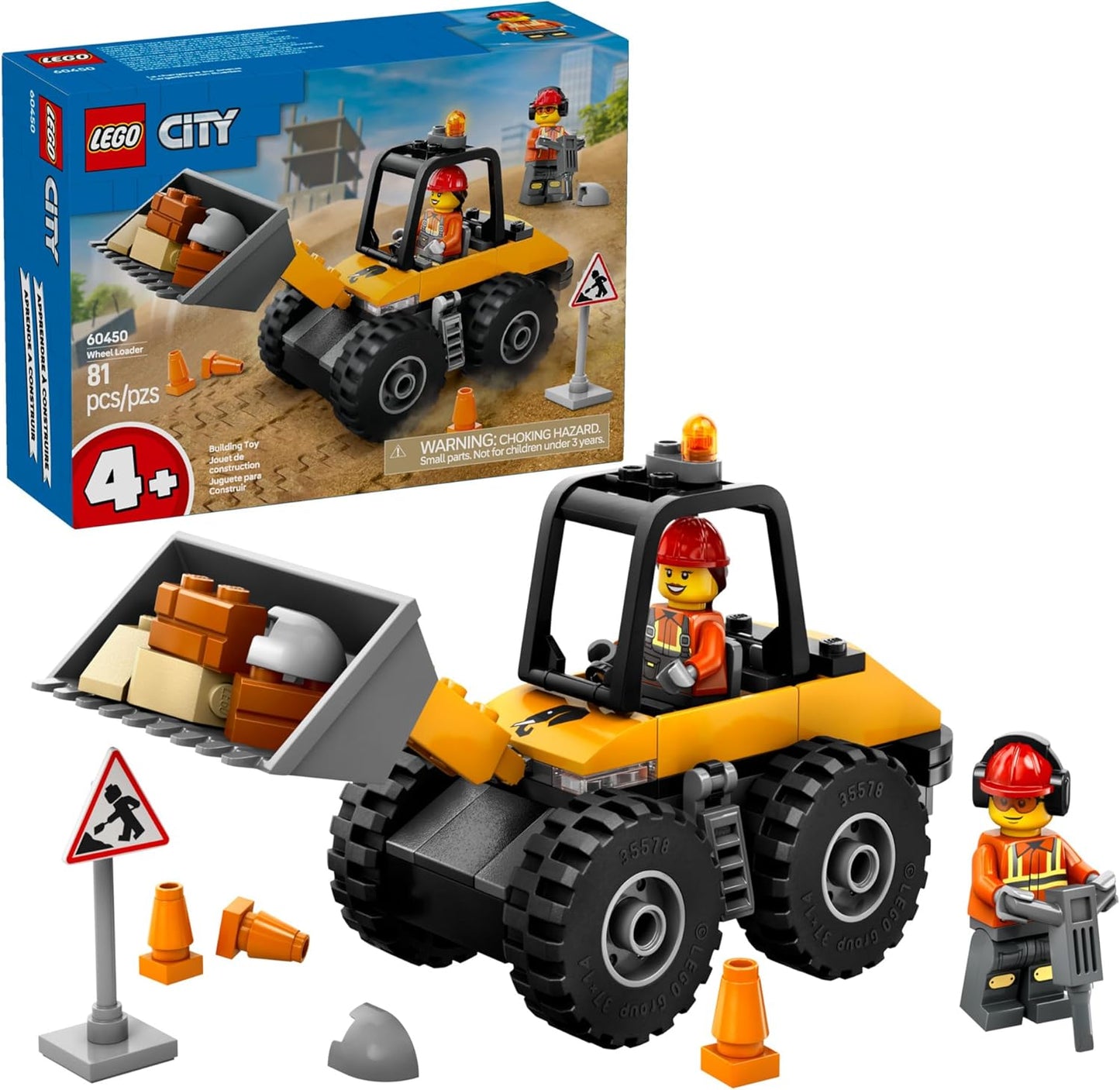 LEGO City Construction Wheel Loader - Educational Toy for Ages 4+