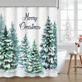 Christmas Tree Shower Curtain 72x72 - Festive Bathroom Decor