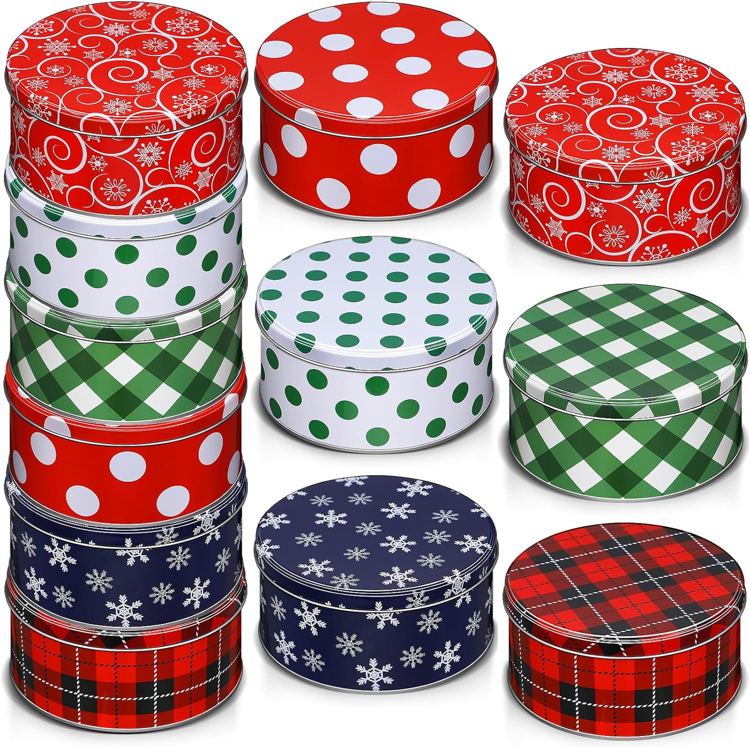 Yaomiao 18 Pack Christmas Cookie Tins for Gift Giving Fun