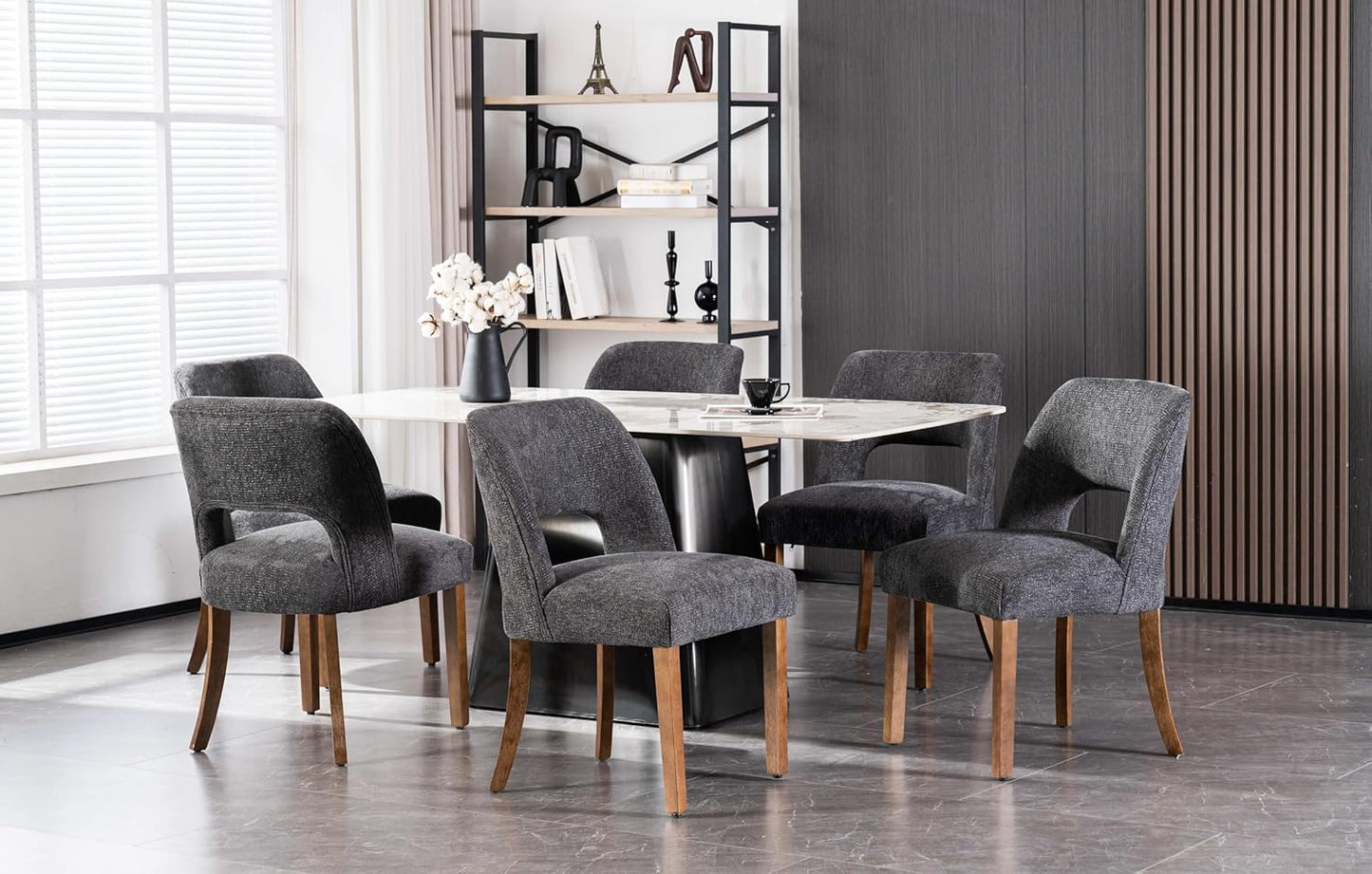 Modern Wooden Dining Chairs Set of 6 for Stylish Dining Rooms