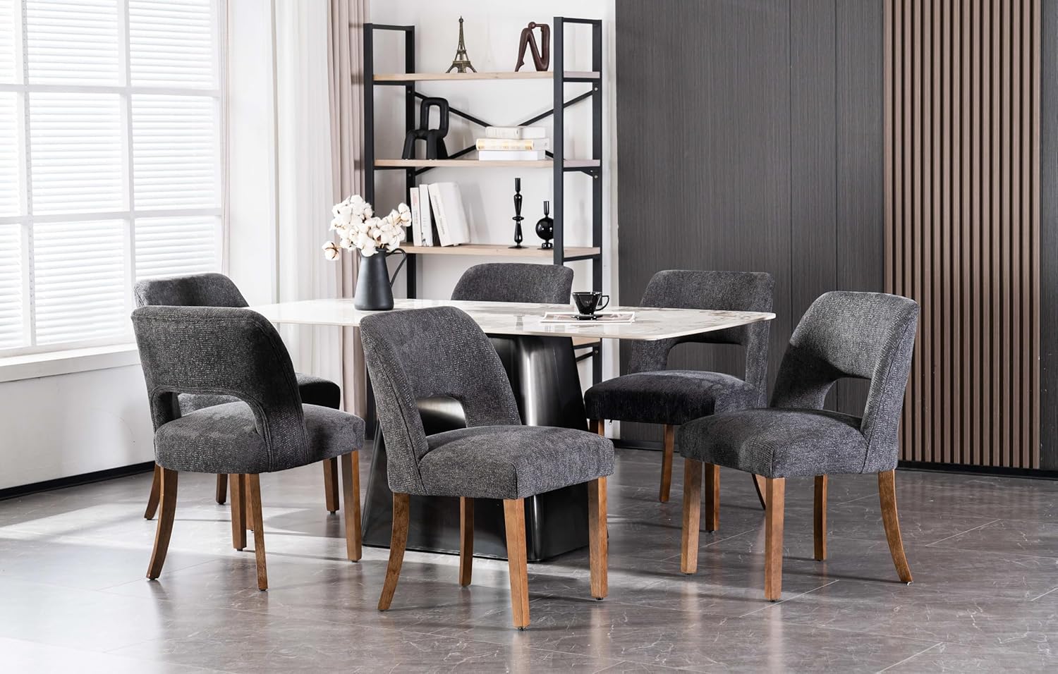 Modern Wooden Dining Chairs Set of 6 for Stylish Dining Rooms