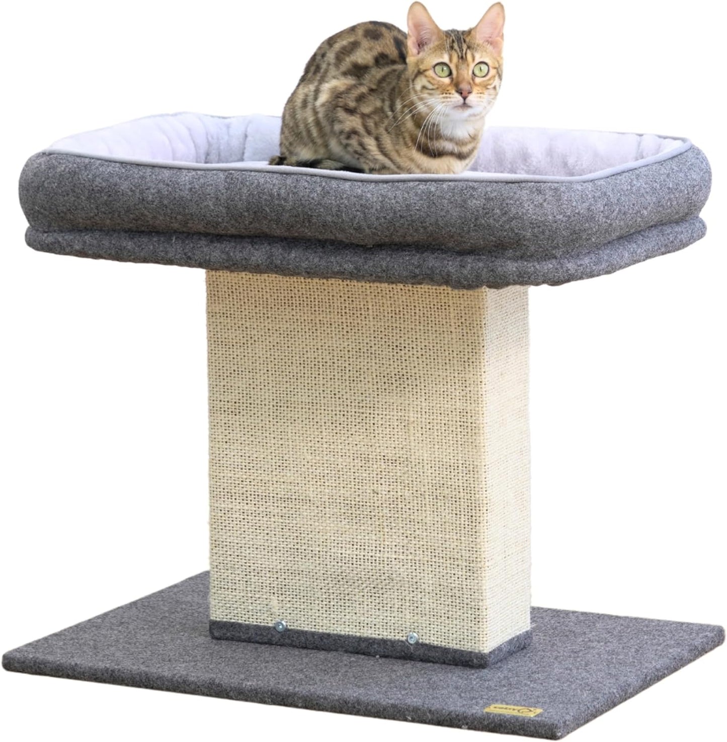 Catry Mellow 2-Level Cat Tree with Washable Bed for Cats