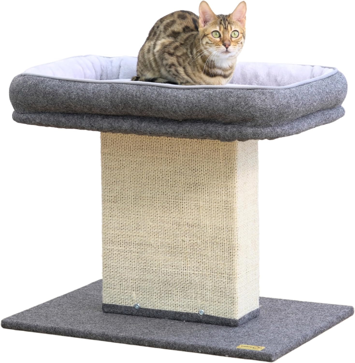 Catry Mellow 2-Level Cat Tree with Washable Bed for Cats