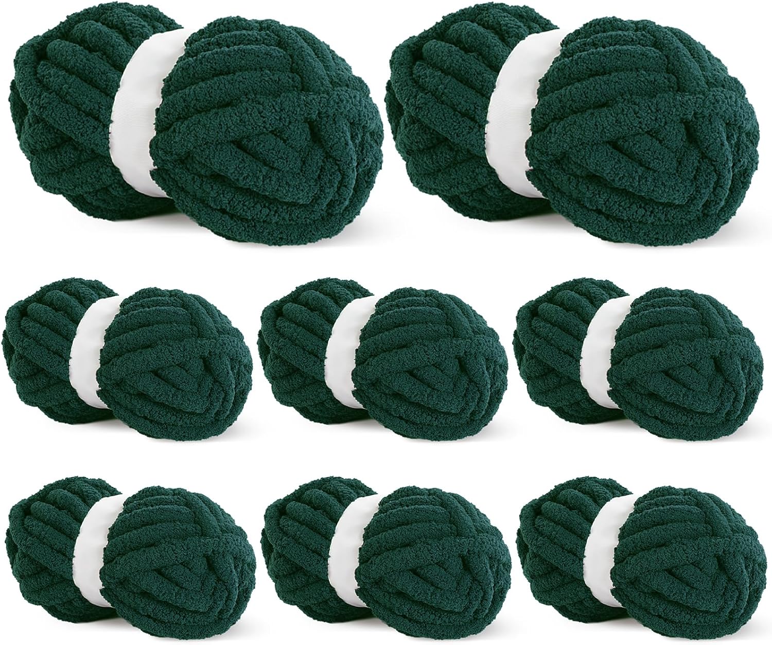 Chunky Chenille Yarn Set for Knitting and Crocheting Projects