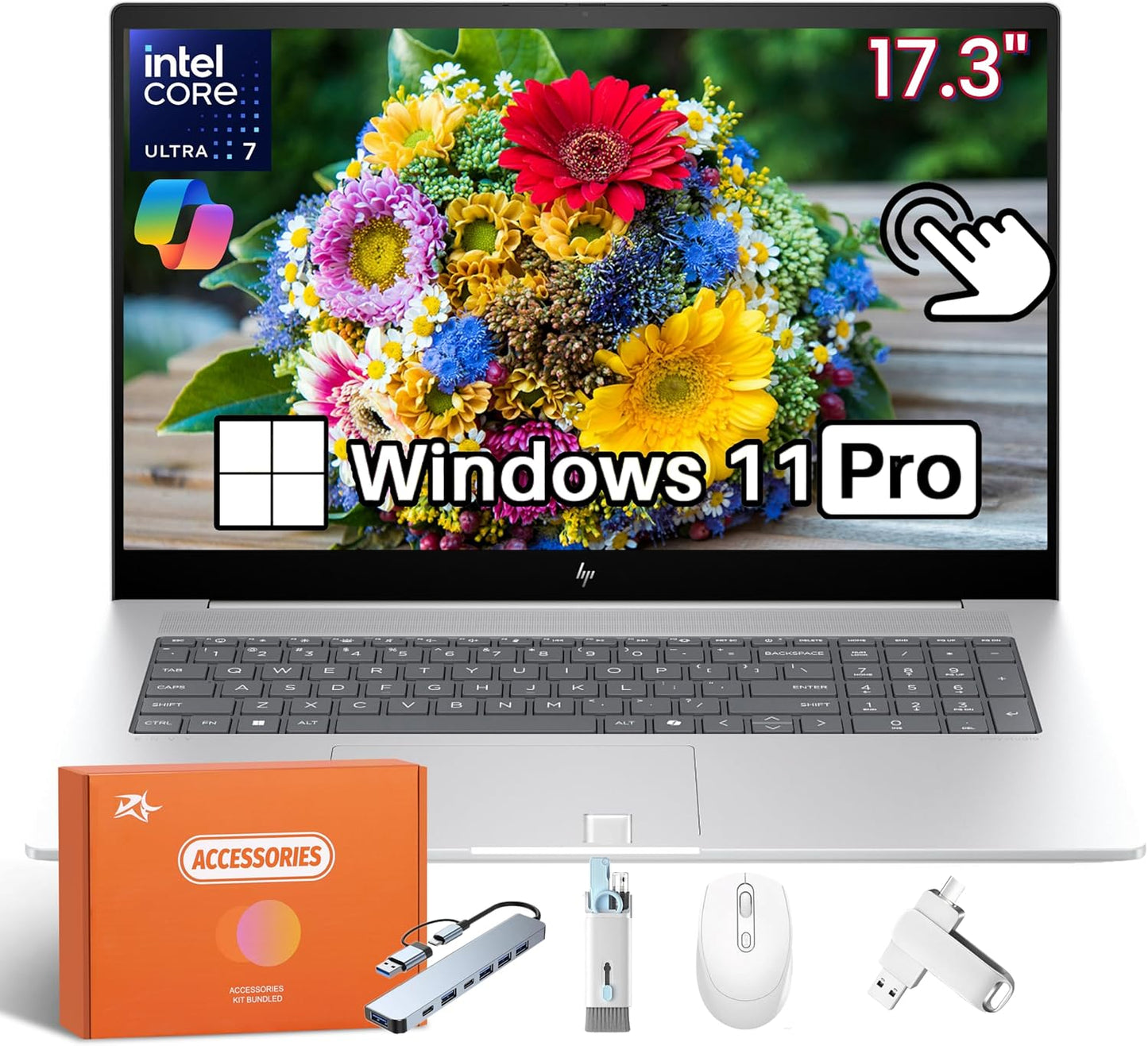 HP Envy 17 Business Laptop with 17.3 Inch FHD Touchscreen