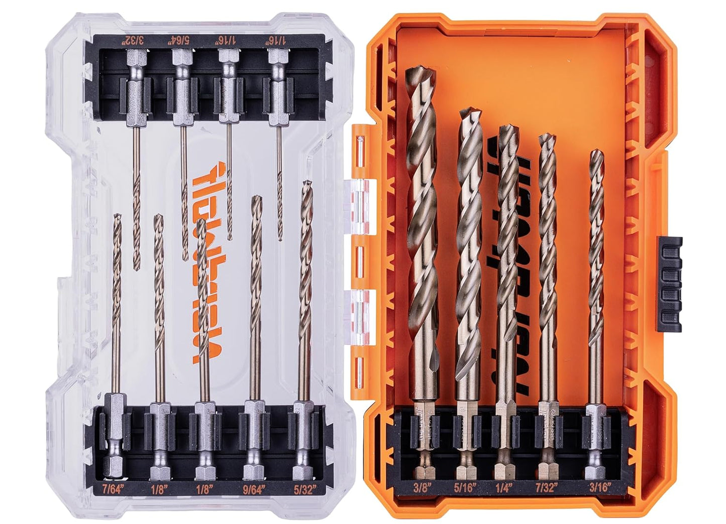 NordWolf 14-Piece M35 Cobalt Drill Bit Set for Hard Metals