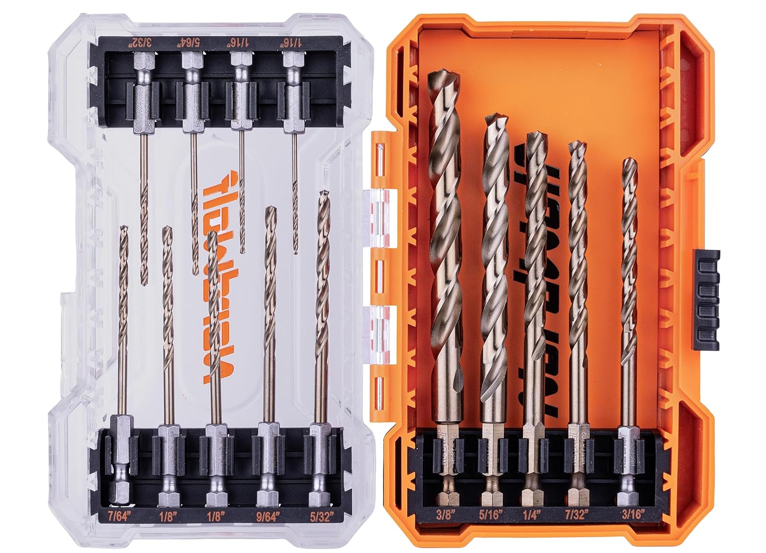 NordWolf 14-Piece M35 Cobalt Drill Bit Set for Hard Metals