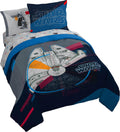 Kids Star Wars Comforter Set Queen - Soft Dark Blue Bedding