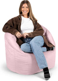 Big Joe Milano Plush Desert Rose Beanbag Chair - Comfortable
