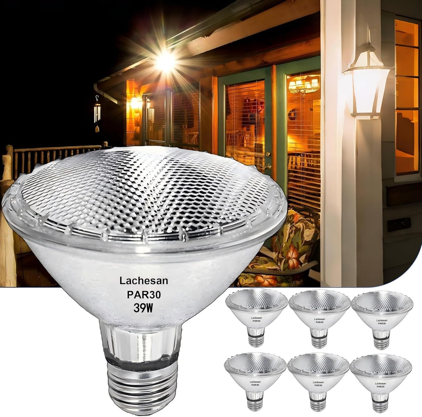 Par30 39W Short Neck Halogen Flood Light Bulbs for Accent Lighting