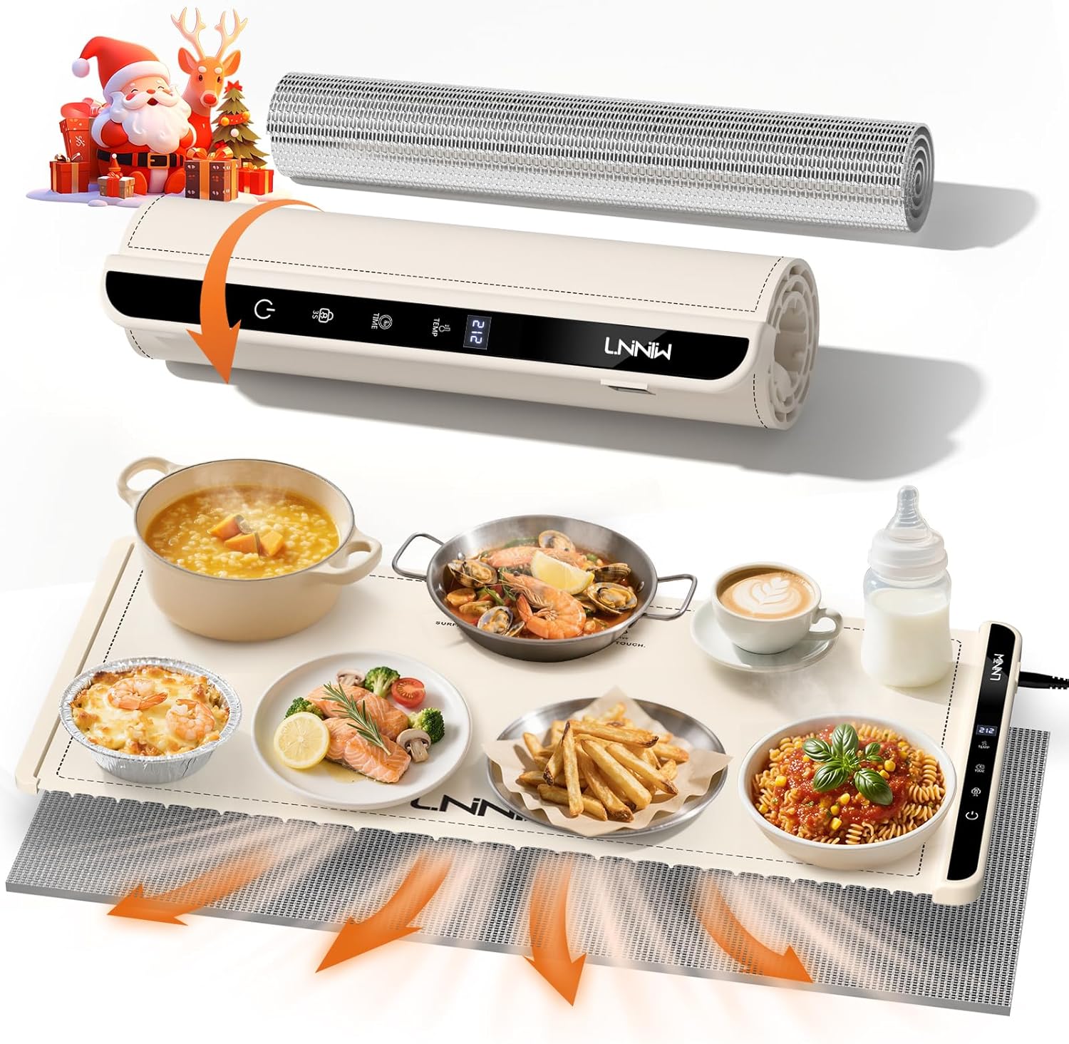 Extra Large Food Warming Mat for Family Dinners and Parties