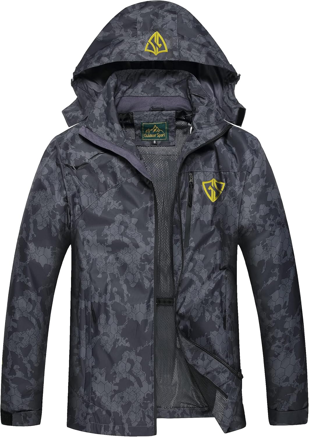 GIISAM Mens Windproof Jacket Lightweight Waterproof Raincoat