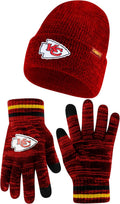 Ultra Game Youth NFL Super Soft Marl Knit Beanie & Gloves - Warm Touch