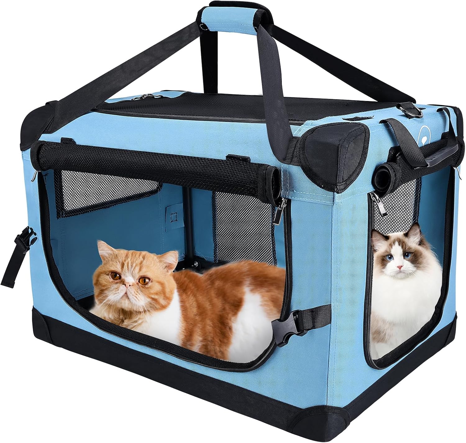 Large Cat Carrier for Car Travel - Soft Sided Pet Carrier