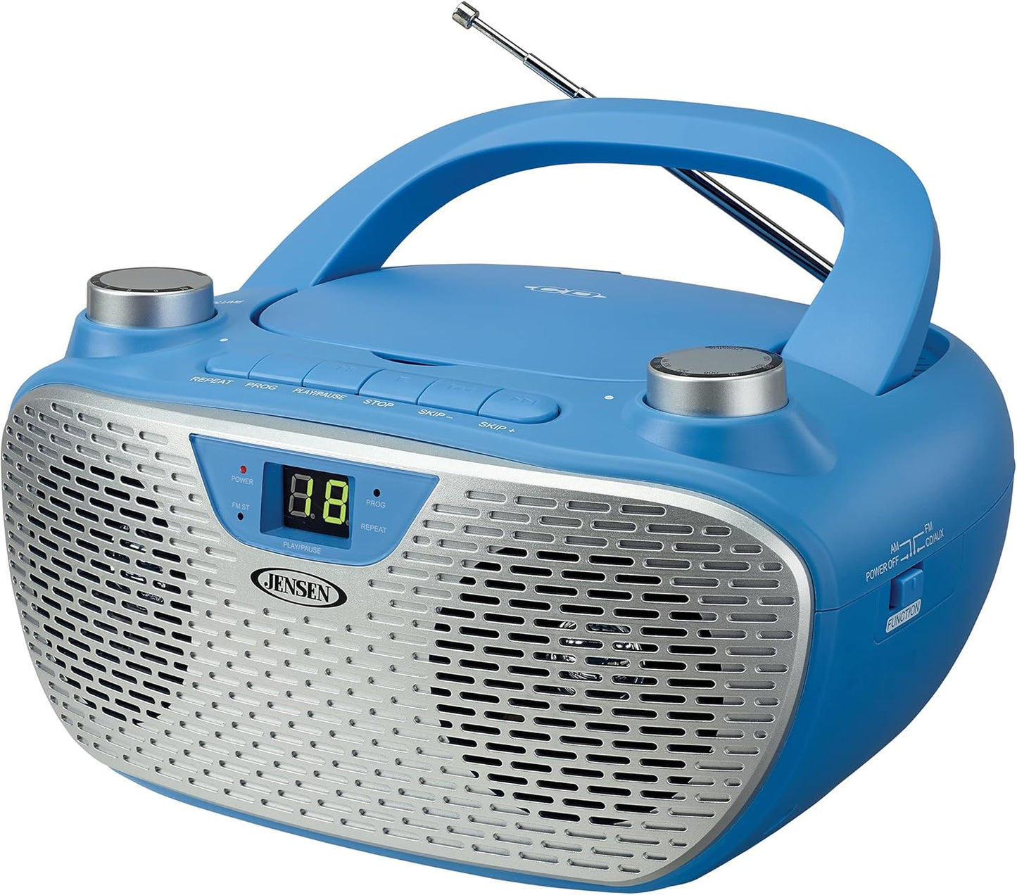 JENSEN CD-485-BL Portable Stereo CD Player with AM/FM Radio