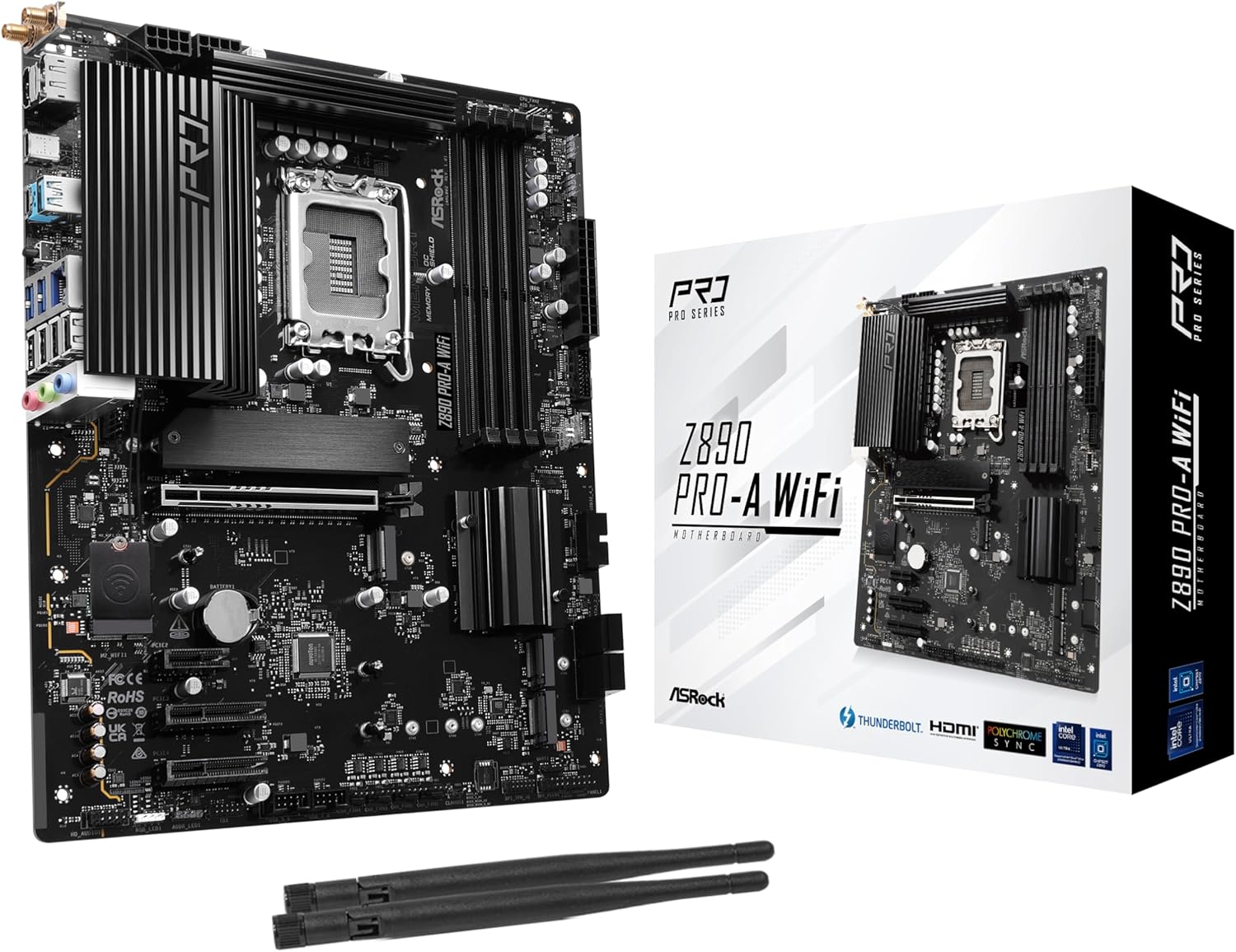 ASRock Z890 Pro-A WiFi 6E Motherboard for Intel Core Ultra