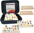Rummy Game with 6 Wooden Racks and 160 Tiles - Travel Rummy Cube