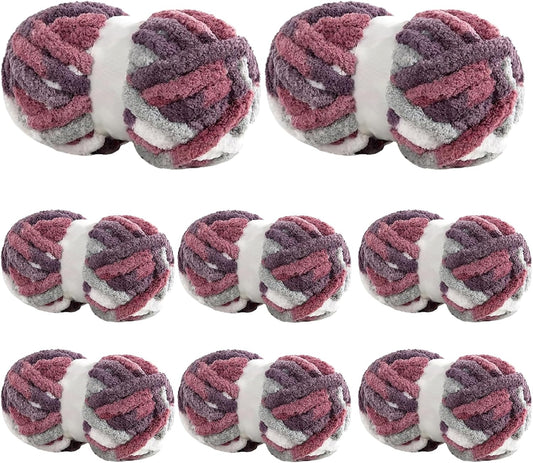 BALAPET Tie Dye Chunky Chenille Yarn for Cozy Handcrafts