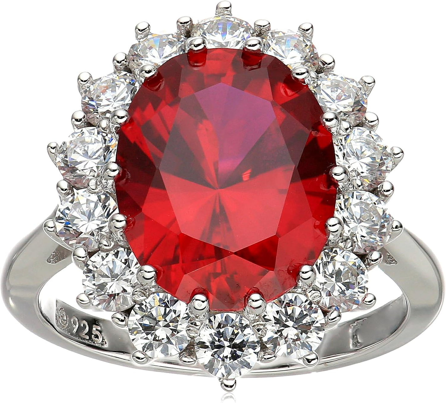 Celebrity Inspired Oval Red Ruby Color Sparkler Ring Review