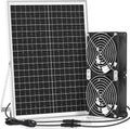 Yeeke 20W Solar Fan Kit | Dual 5-Inch Fans | Outdoor Use | Water Resistant | Cooling & Ventilation
