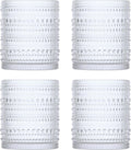Fortessa Jupiter Beaded Hobnail 10 oz Double Old Fashioned Set of 4
