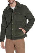 Levi's Mens Corduroy Shirt Jacket - Quilted Lined Layering Cotton