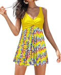 SHEKINI Womens V Neck One Piece Swimsuit for Elegant Beach Style