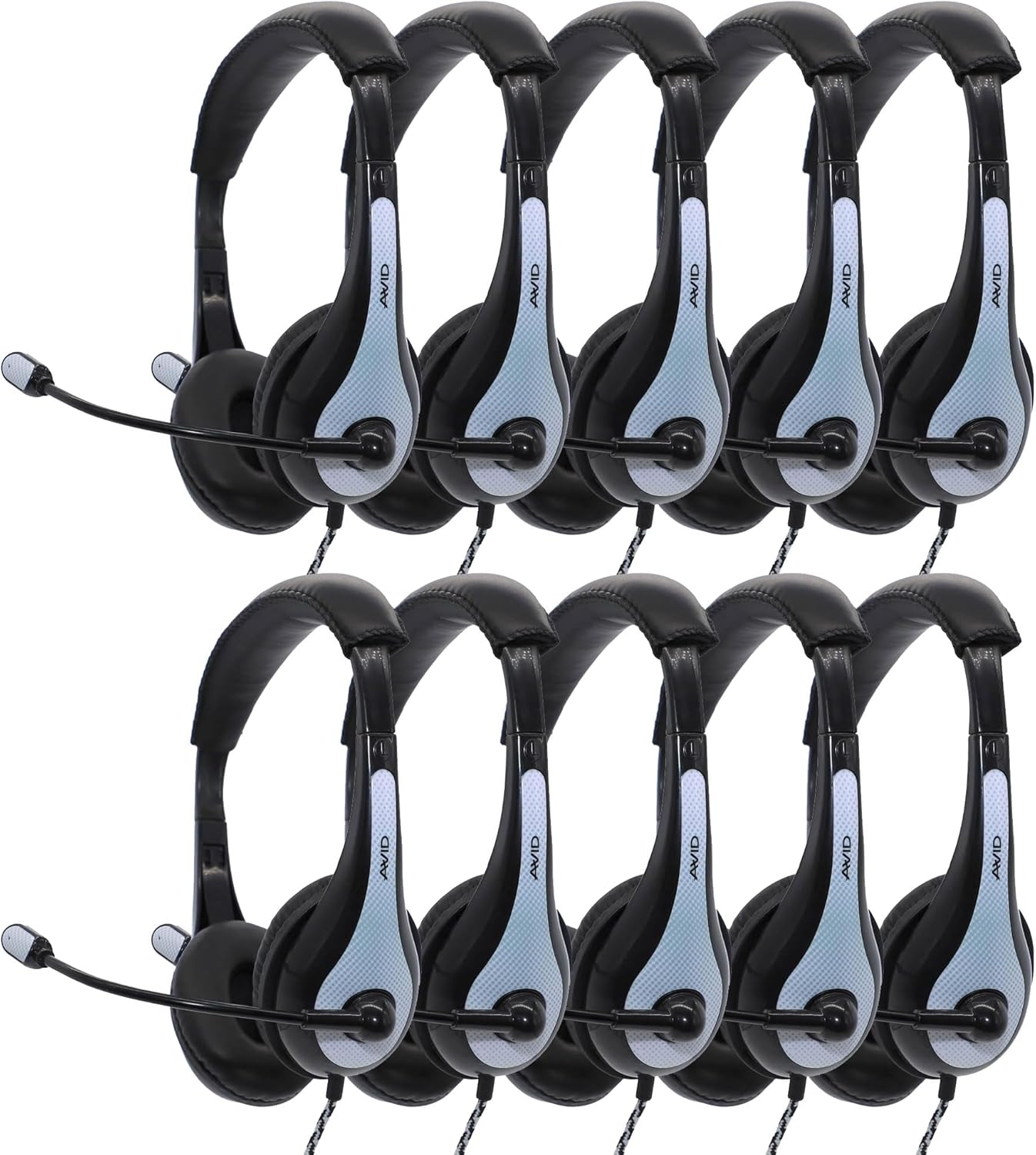 Avid AE-36 On-Ear Stereo Headphones with Boom Microphone Pack
