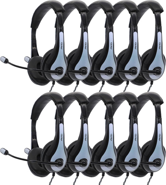 Avid AE-36 On-Ear Stereo Headphones with Boom Microphone Pack