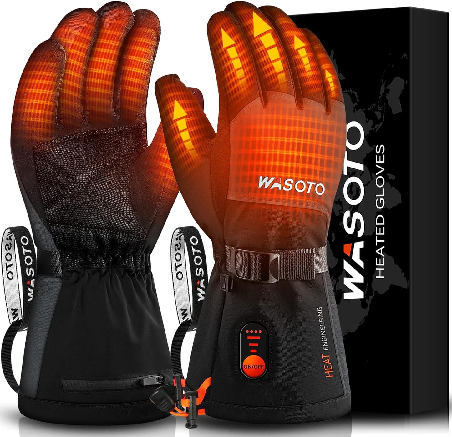 Heated Gloves for Men Women 7.4V Rechargeable Ski Gloves