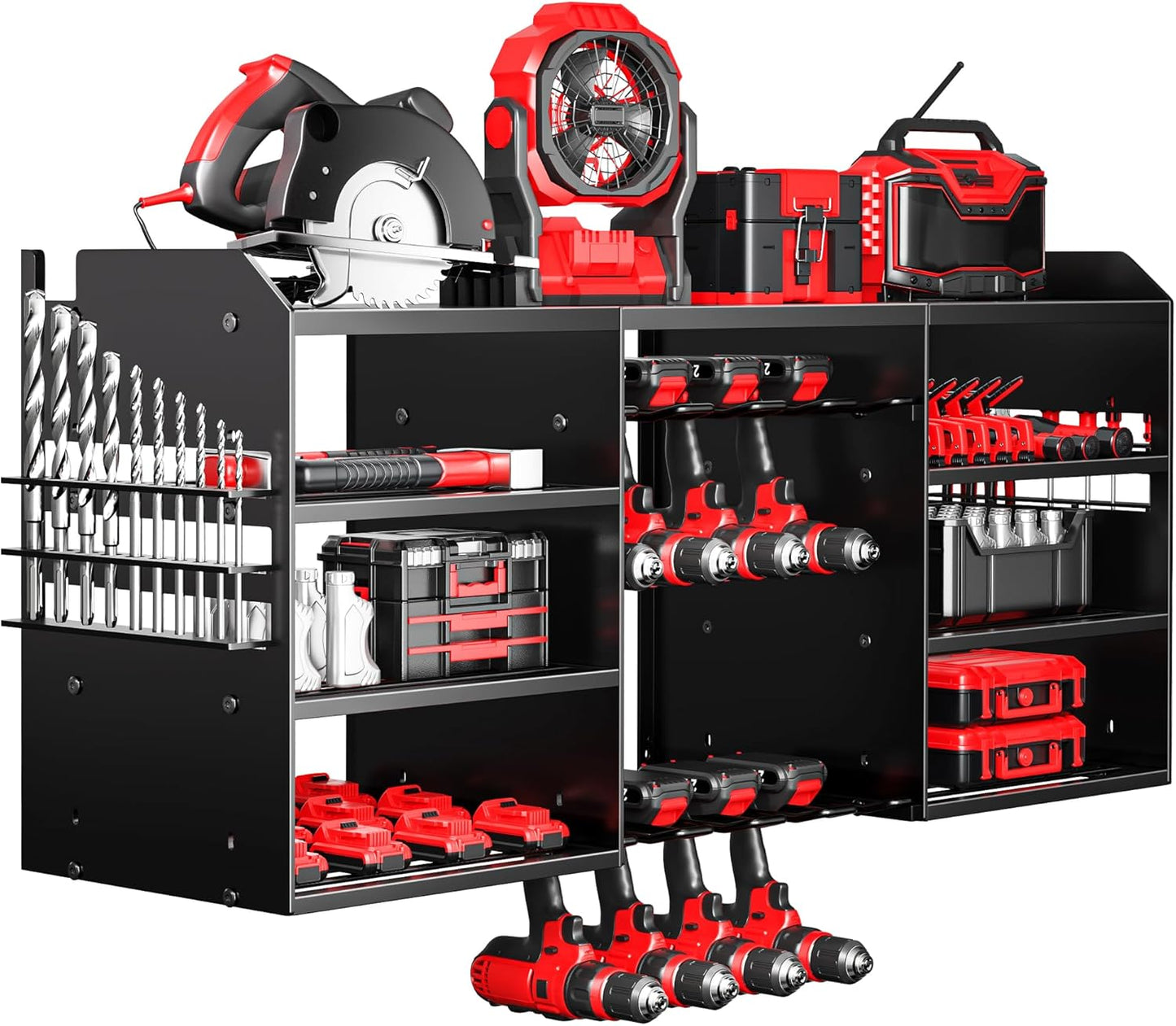 POKIPO Heavy Duty Wall Mount Tool Rack - Organize Tools Efficiently!