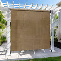 KANAGAWA Outdoor Roller Shade 8ft x 6ft Walnut - Cordless UV Blocker