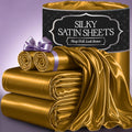 DECOLURE Satin Bed Sheets Queen Size - Luxury Soft Satin Sheets