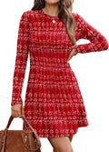 OFEEFAN Fall Dresses for Women 2025 Long Sleeve Sweater Dress - Cozy