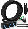 Outdoor Extension Cord 35 Ft with 3 Outlets - Heavy Duty 12 AWG
